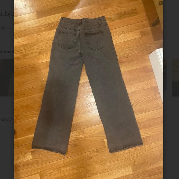 Edikted Low Rise Jeans (in style Raelynn Washed Black Washed) - Picture 3 of 4